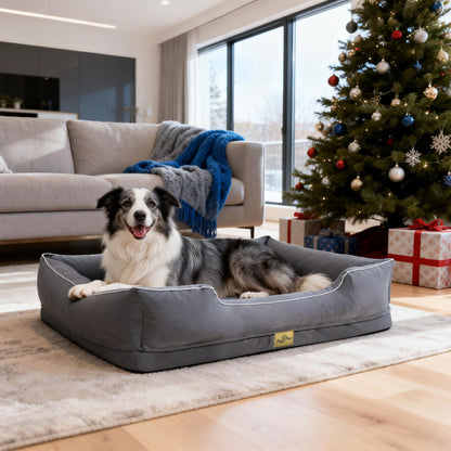 (Summer type)Orthopedic Dog Bed Bolster Sofa Pet Couch with High Density Foam Base, Removable Washable Oxford Cloth Cover, Anti-Slip Cuddler Mattress
