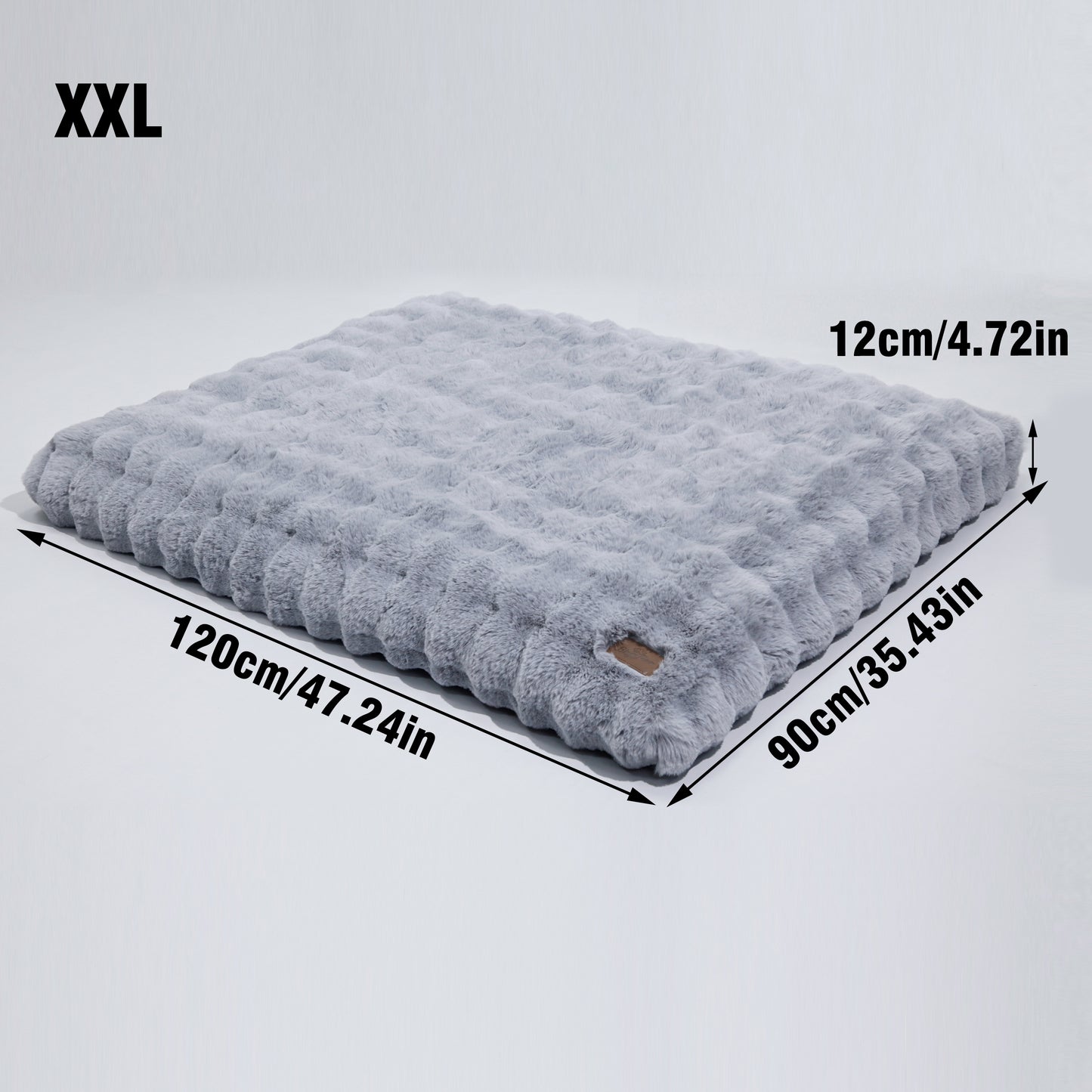 2025 Fluffy Dog Cat Bed: Deluxe Plush Dog Bed with Supportive Base Comfort Pet Sleeping Mat Crate Bed with Removable Cover for Different Sizes Dogs Breeds