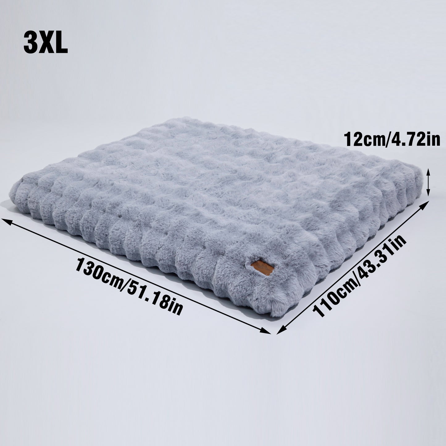 2025 Fluffy Dog Cat Bed: Deluxe Plush Dog Bed with Supportive Base Comfort Pet Sleeping Mat Crate Bed with Removable Cover for Different Sizes Dogs Breeds