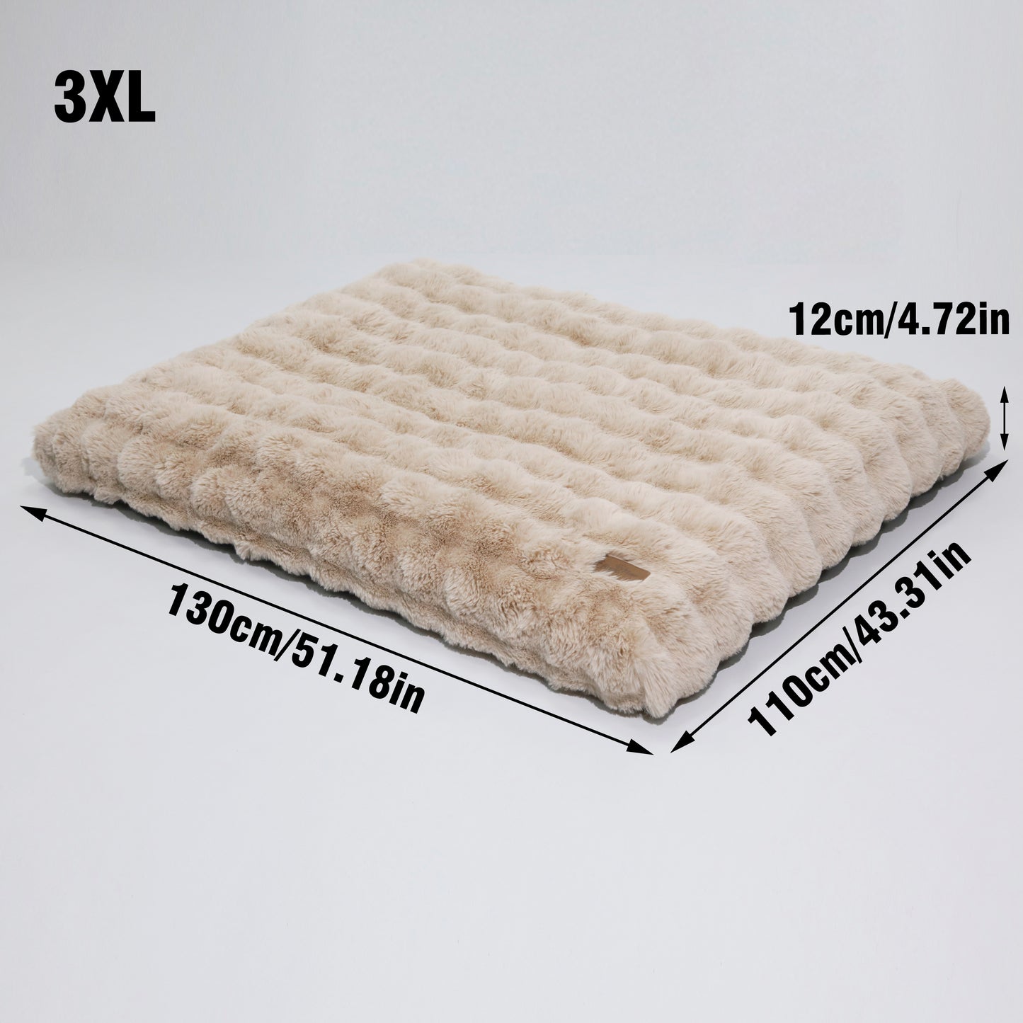 2025 Fluffy Dog Cat Bed: Deluxe Plush Dog Bed with Supportive Base Comfort Pet Sleeping Mat Crate Bed with Removable Cover for Different Sizes Dogs Breeds