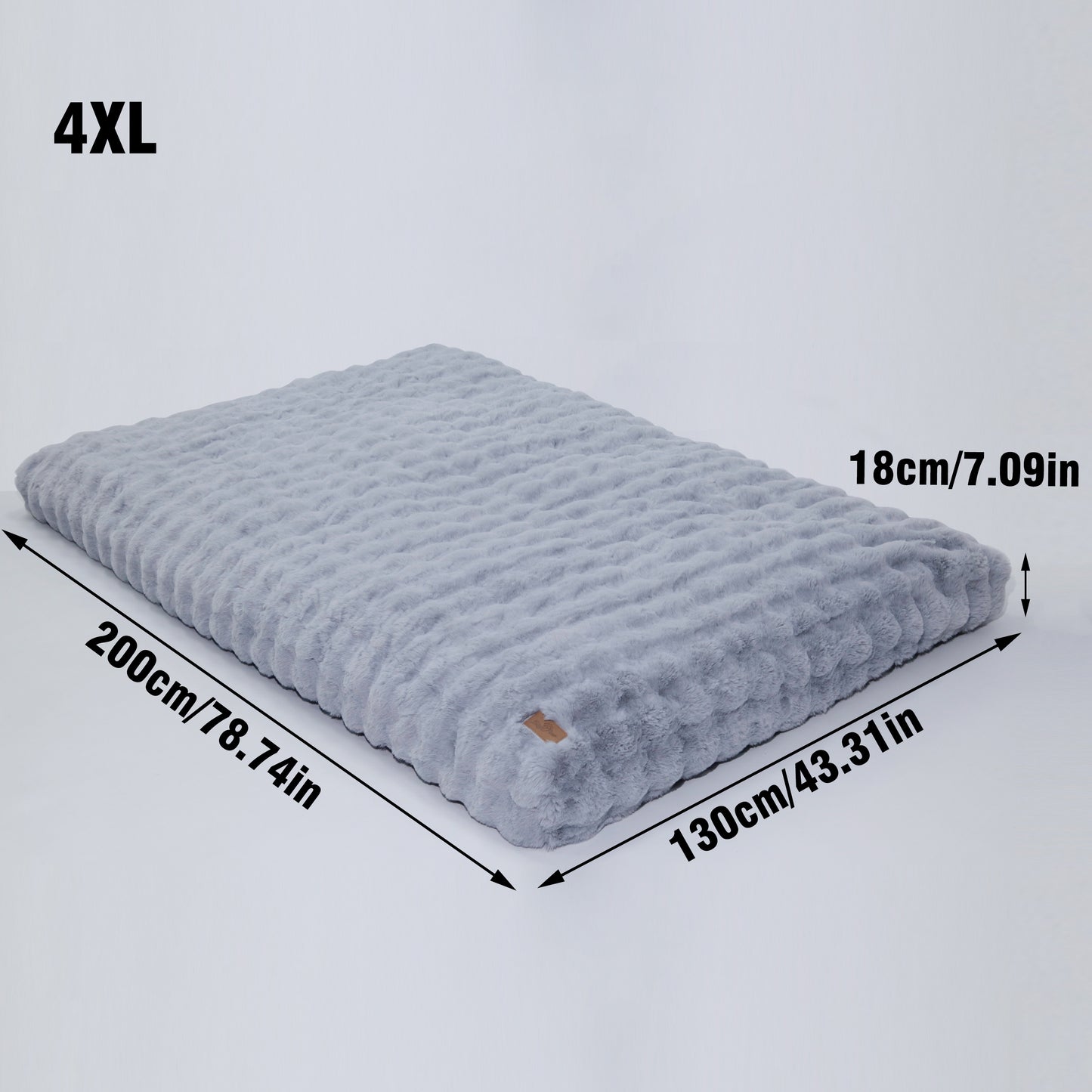 2025 Fluffy Dog Cat Bed: Deluxe Plush Dog Bed with Supportive Base Comfort Pet Sleeping Mat Crate Bed with Removable Cover for Different Sizes Dogs Breeds