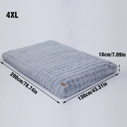 2025 Fluffy Dog Cat Bed: Deluxe Plush Dog Bed with Supportive Base Comfort Pet Sleeping Mat Crate Bed with Removable Cover for Different Sizes Dogs Breeds
