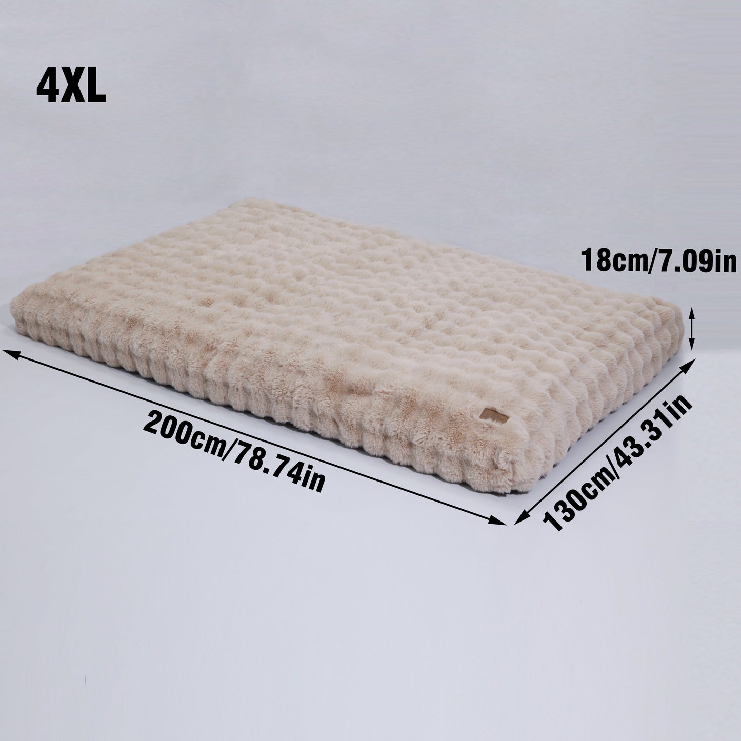 2025 Fluffy Dog Cat Bed: Deluxe Plush Dog Bed with Supportive Base Comfort Pet Sleeping Mat Crate Bed with Removable Cover for Different Sizes Dogs Breeds