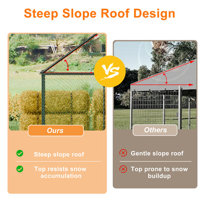 2025 Upgraded Chicken Coop Outdoor Poultry Cage with Oxford Cover High Entrance