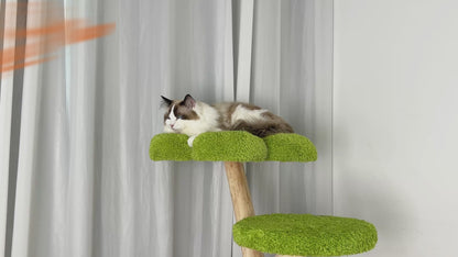 2025 Multi-Level Cat Tree, Large Cat Tower with Sturdy Wooden Frame, Sisal Rope Scratching Post, Modern Cat Condo for Indoor Cats
