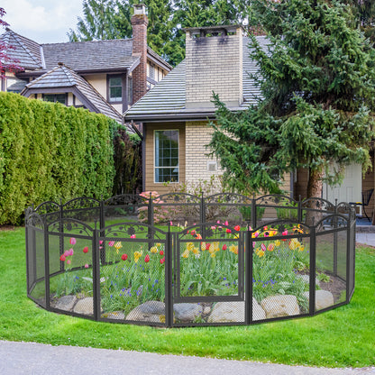 Stronger metal dog playpen features an easy-to-open door, it not only works great as a whelping fence for new puppies, but also as a fence for preventing puppies from escaping and giving them safe area to play. Suitable for indoor outdoor use. 