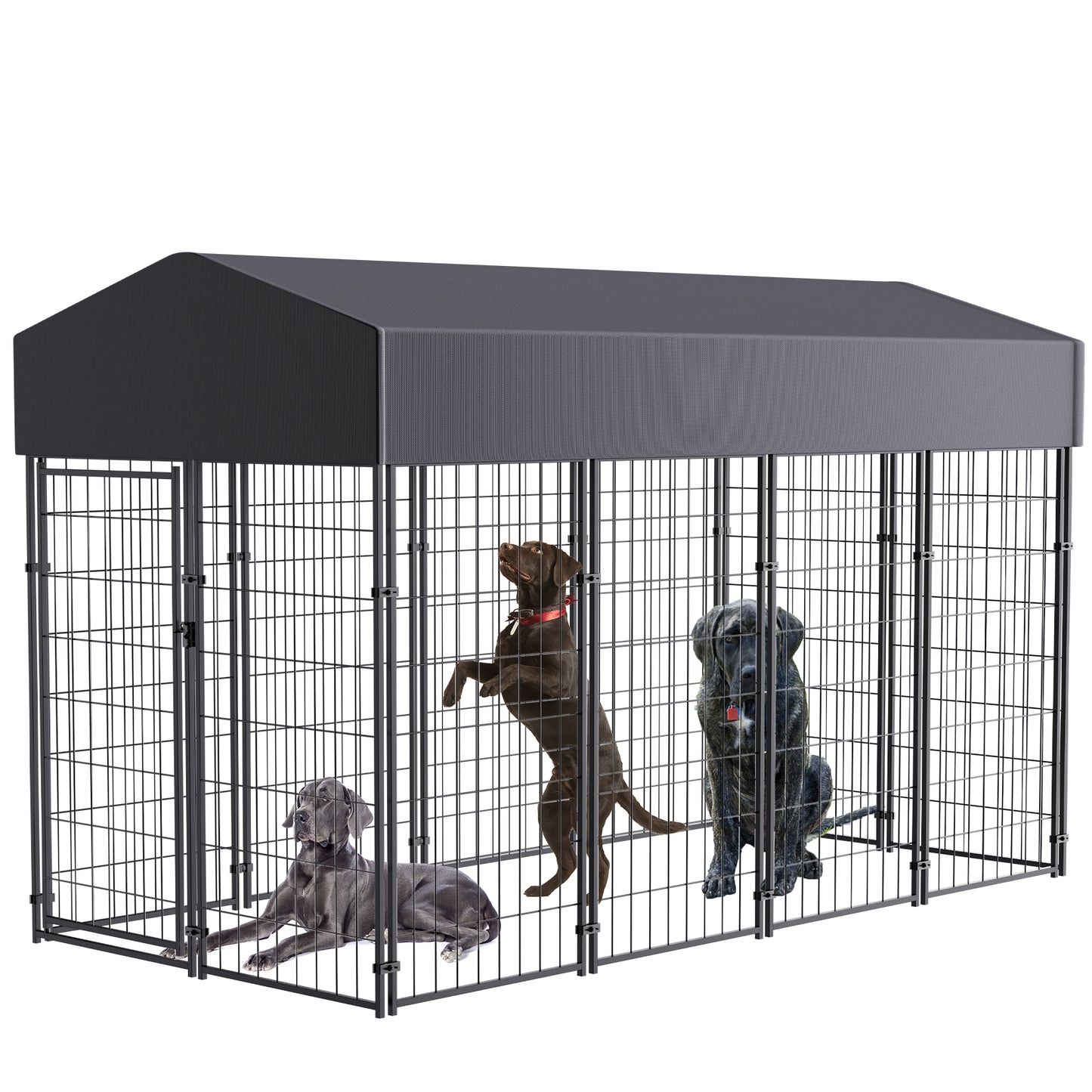 Heavy Duty Dog Kennel Pet Cage Outdoor Crate with Cover  XS S L