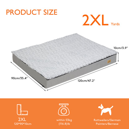 Large Rectangle Orthopedic Dog Pet Bed Supportive Sponge Foam Washable Cover