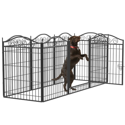 8pcs 32in Heavy Duty Dog Playpen Foldable Dog Exercise Fence