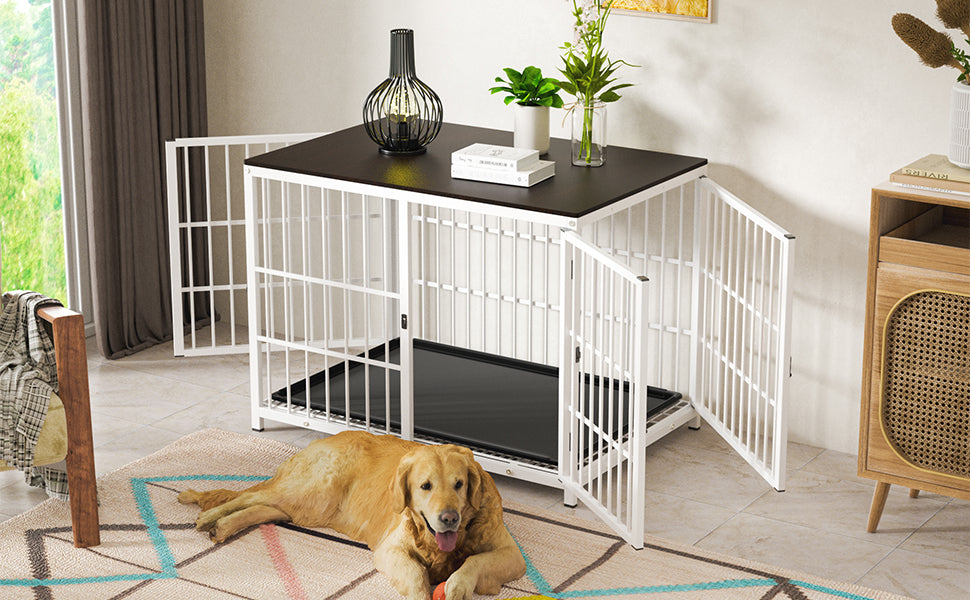 Pet cage outlet table