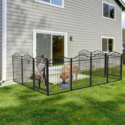8pcs 32in Heavy Duty Dog Playpen Foldable Dog Exercise Fence