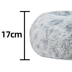 Round Dog Bedding Pet Cat Warm Comfortable Fluffy Cuddler Calming Nesting Bed