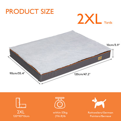 Large Jumbo Soft Orthopedic Dog Bed Pet Kennel Pillow Bed w/ Washable Cover
