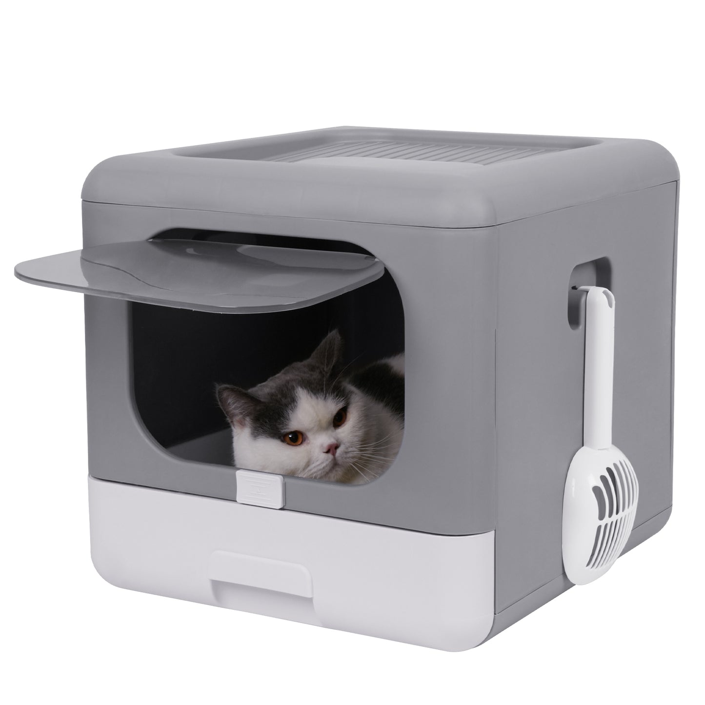 Bingopaw Extra Large Cat Litter Box Fully Enclosed Splash-Proof and Leak-Proof