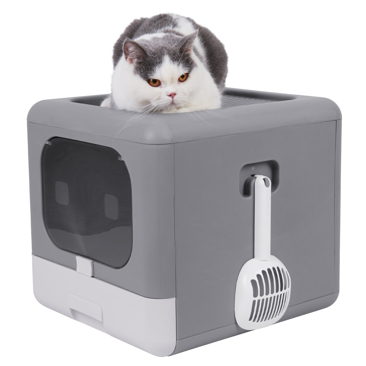 Bingopaw Extra Large Cat Litter Box Fully Enclosed Splash-Proof and Leak-Proof