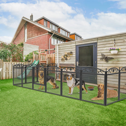 Bingopaw dog playpen equipped with waterproof fertility pad, helps absorb your dog's leaks, keep the newborn babies warm and clean, as well as protect the floor without dirt during whelping, you can also put the dog bed that your pets are familiar with to the playpen for use 