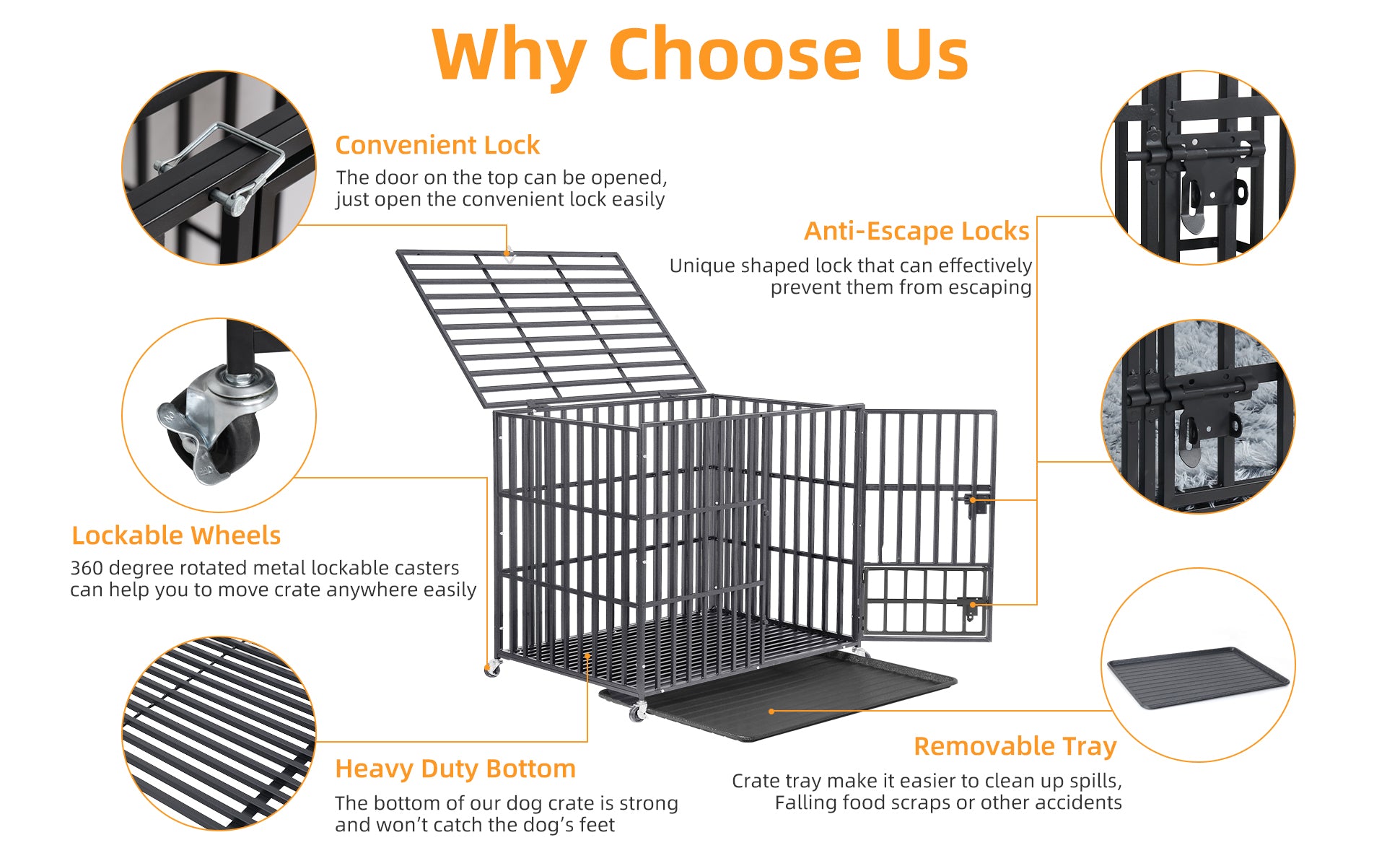 42 inch clearance crate tray