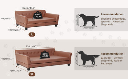 Pet Sofa Bed Pet Snuggle Lounge with Removable Cushion for Kittens Puppies