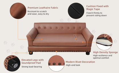 Pet Sofa Bed Pet Snuggle Lounge with Removable Cushion for Kittens Puppies