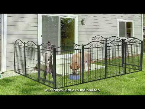 8pcs 32in Heavy Duty Dog Playpen Foldable Dog Exercise Fence