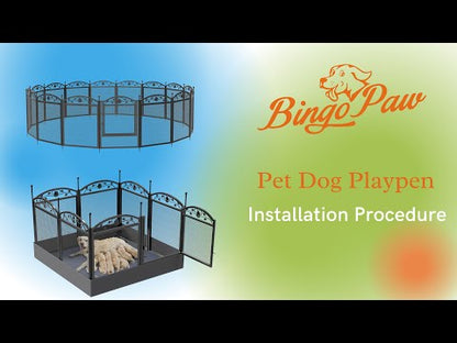 Heavy Duty Puppy Playpen Dog Exercise Cage Pet Playpen Metal Garden Fence