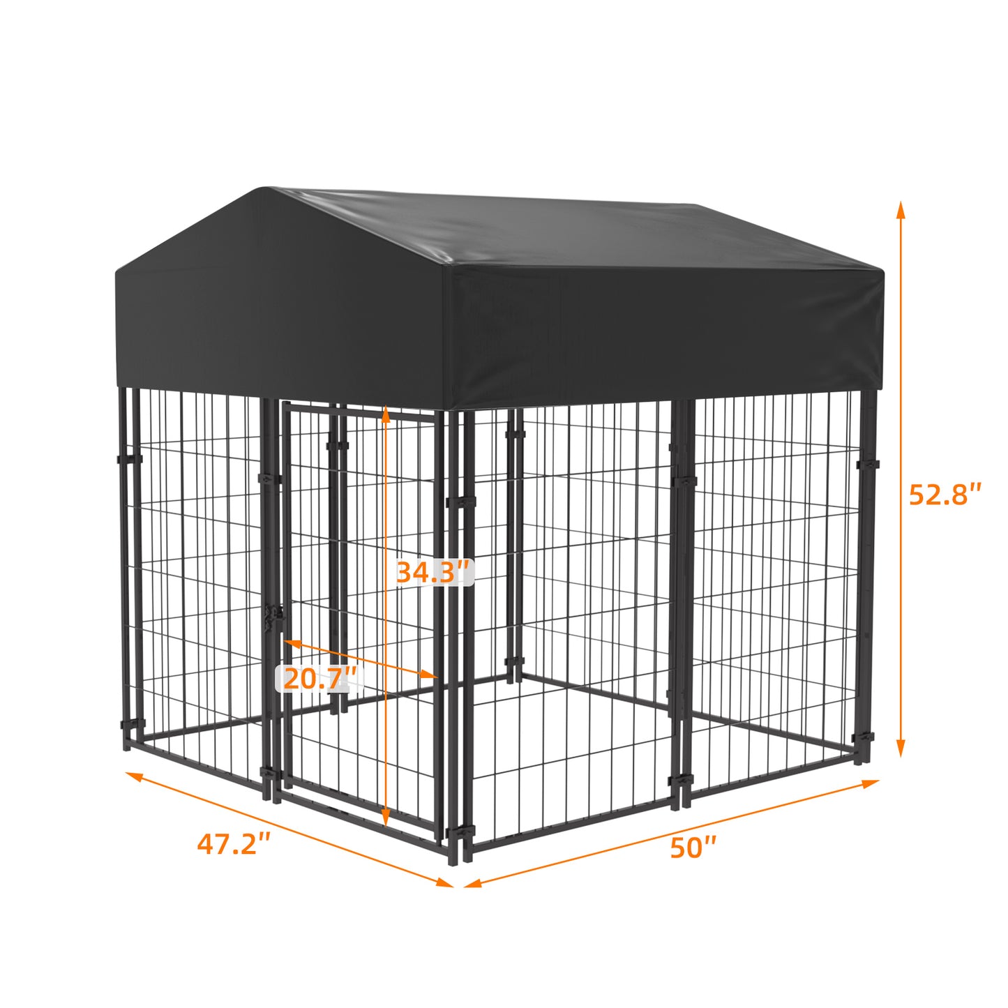 Heavy Duty Dog Kennel Pet Cage Outdoor Crate with Cover  XS S L